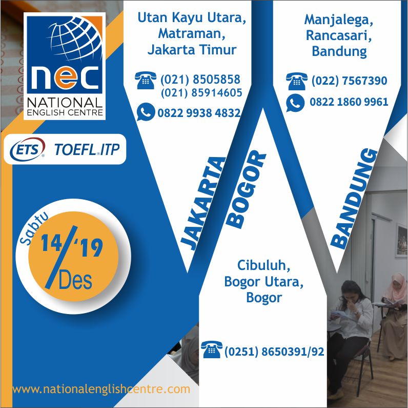 You are currently viewing Jadwal Tes TOEFL ITP Desember 2019