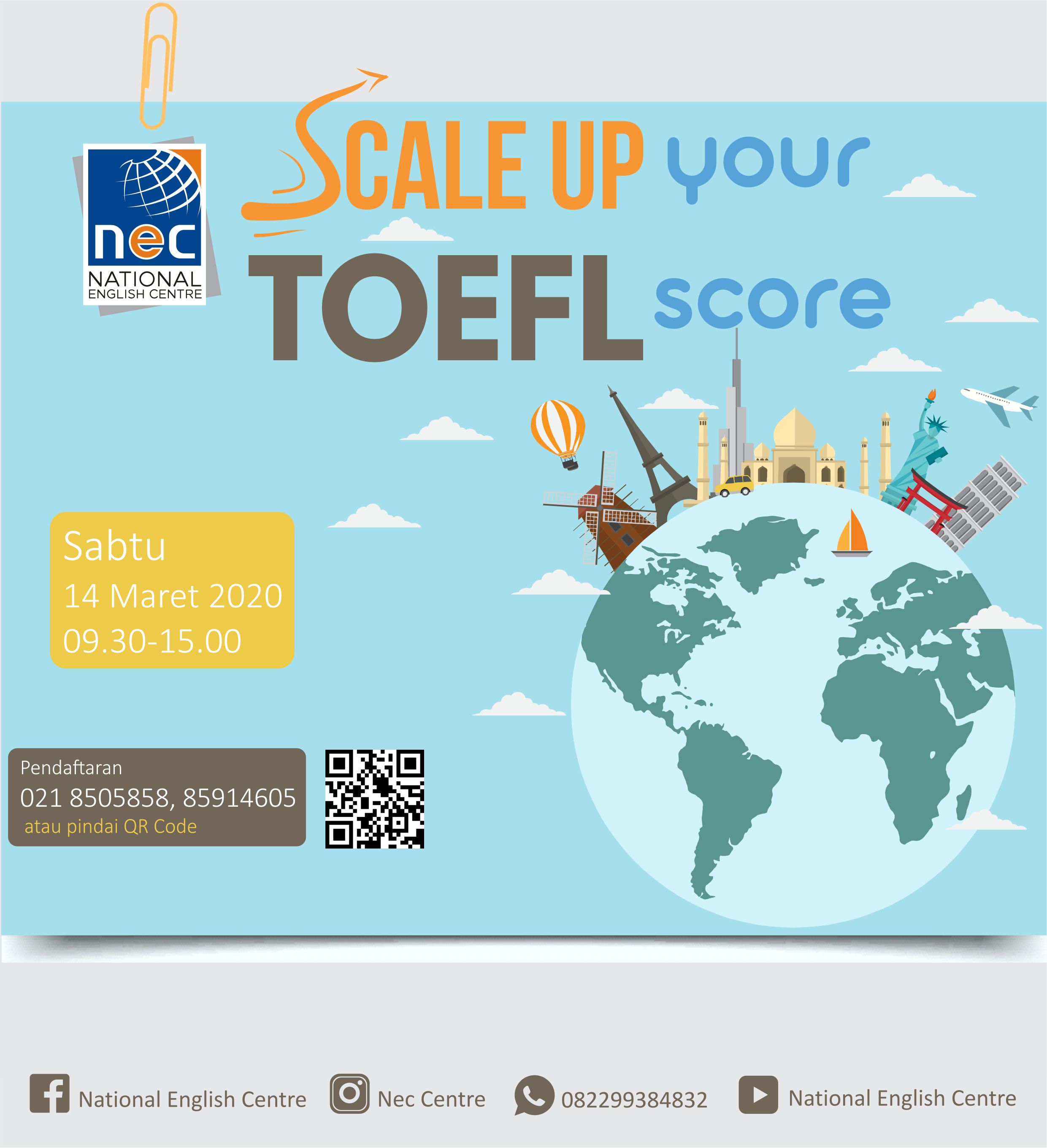 You are currently viewing Seminar TOEFL: Scale Up Your TOEFL Score