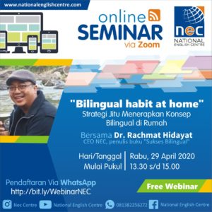 Read more about the article Seminar Online: BILINGUAL HABIT AT HOME