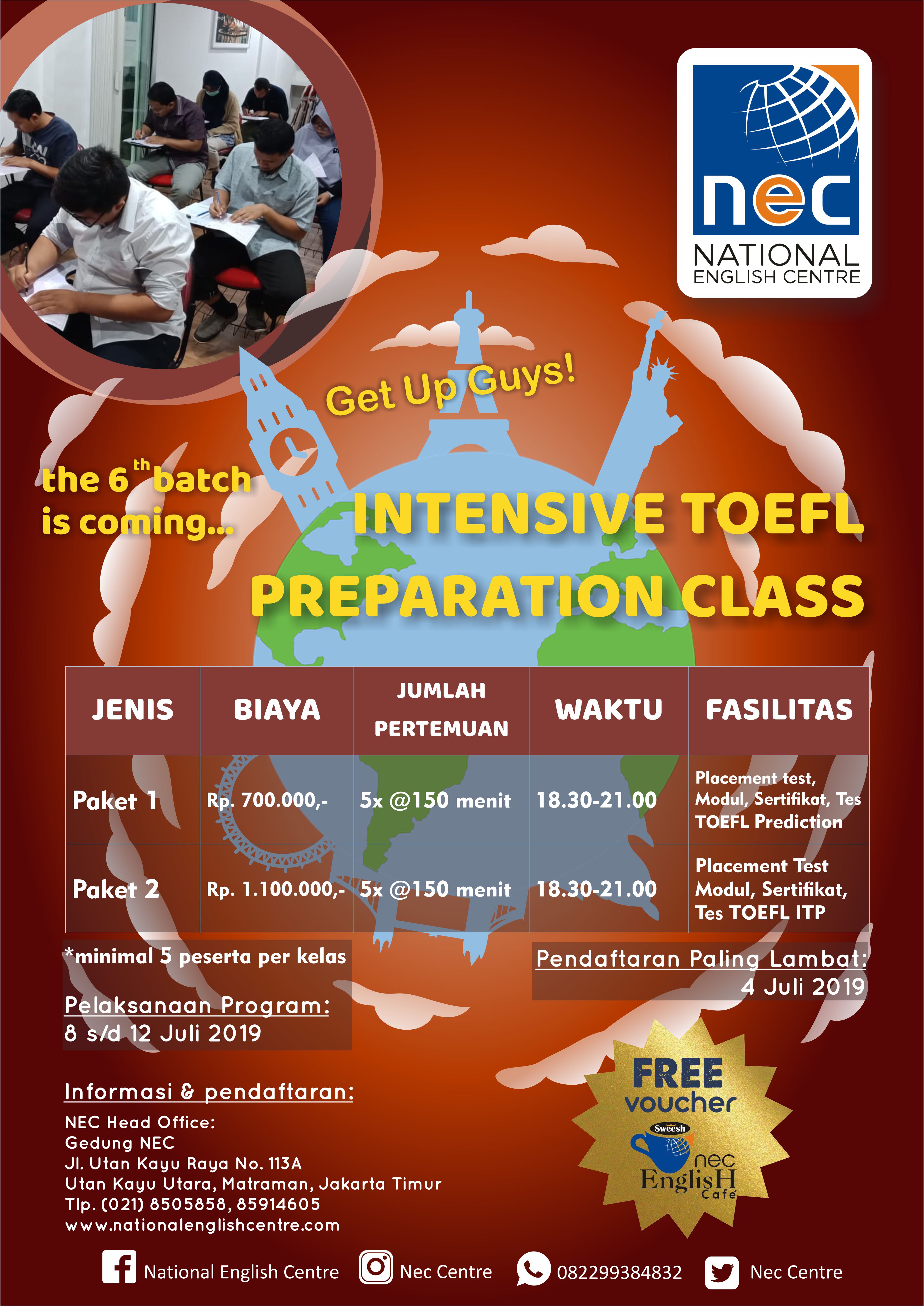 Read more about the article Intensive Preparation TOEFL Class